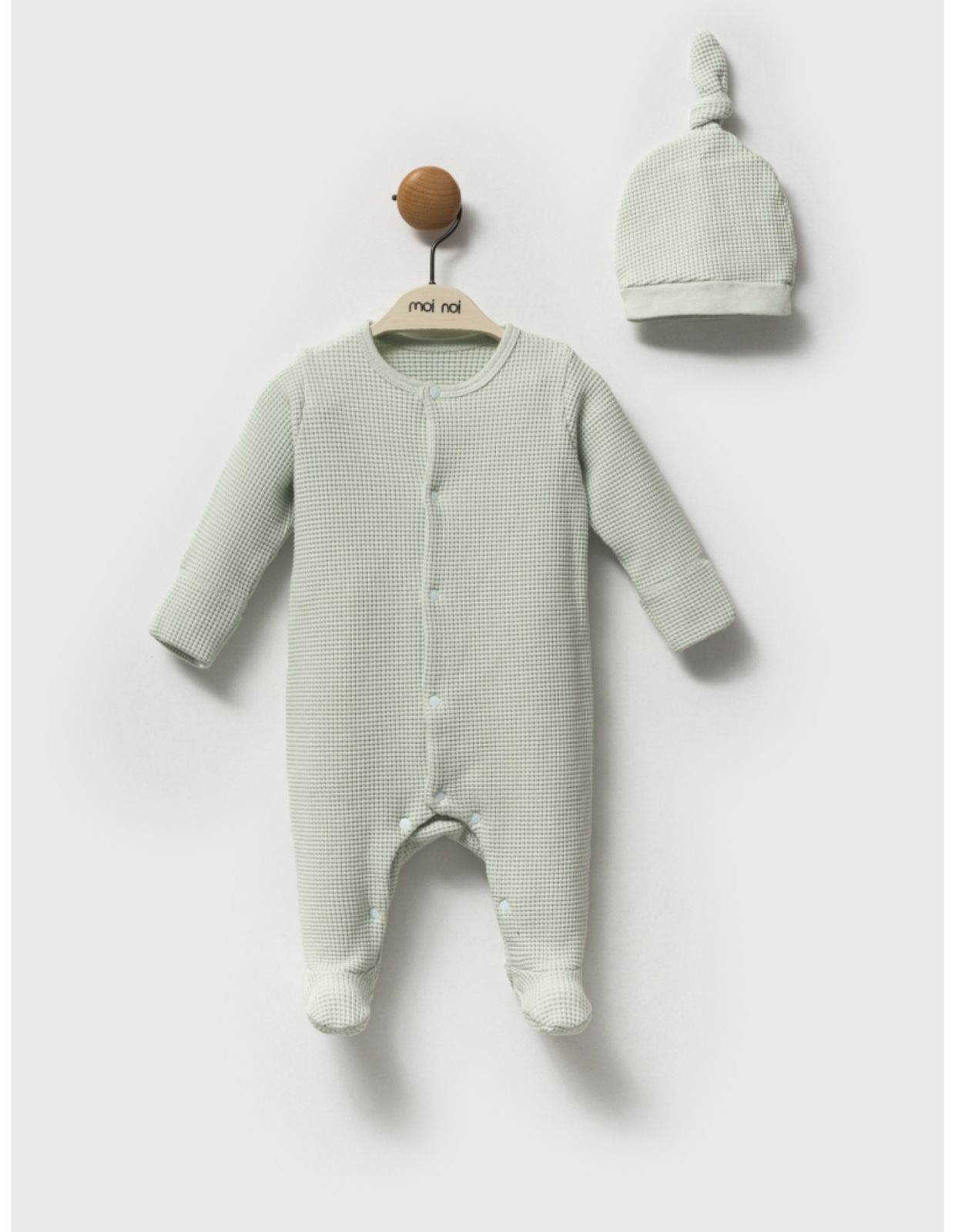 Waffles Overall With Hat-Mint