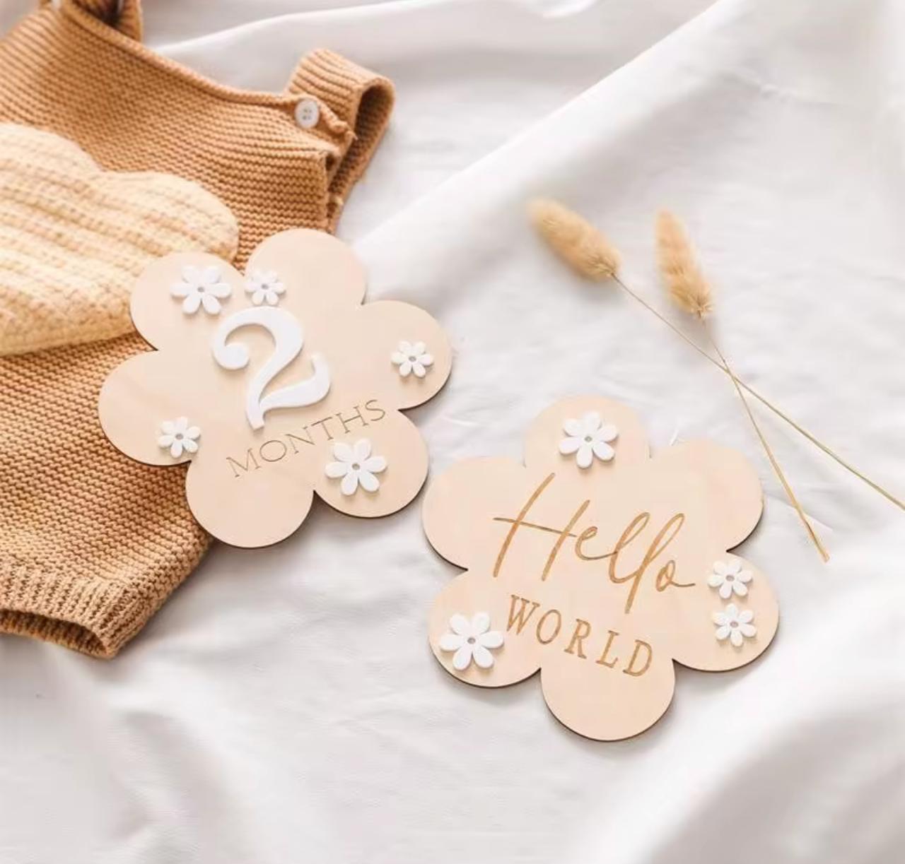 Milestone Flower Plaques