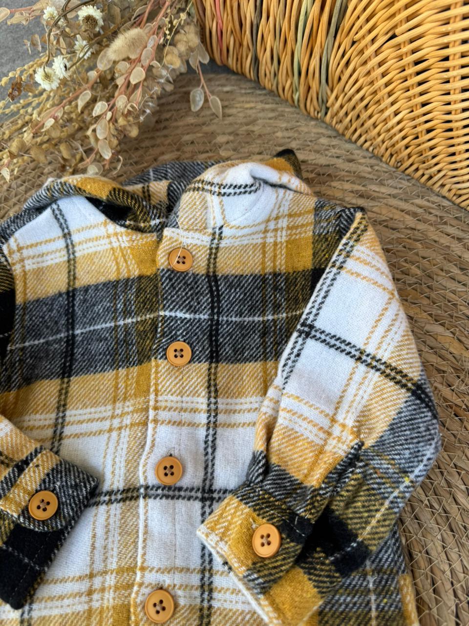 Plaid Shirt-Mustard