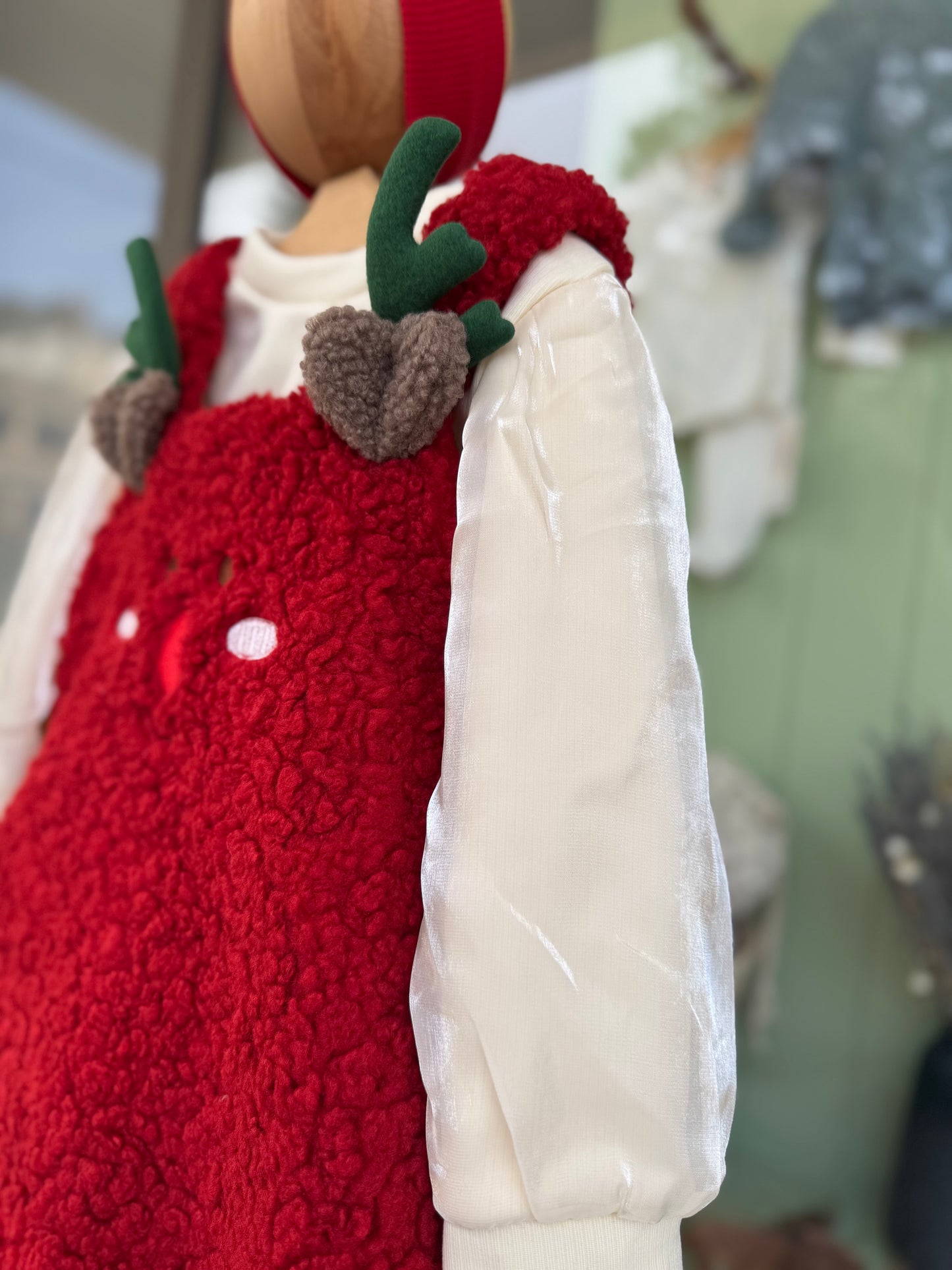 Rudolph Fleece Dress Set – Christmas Edition