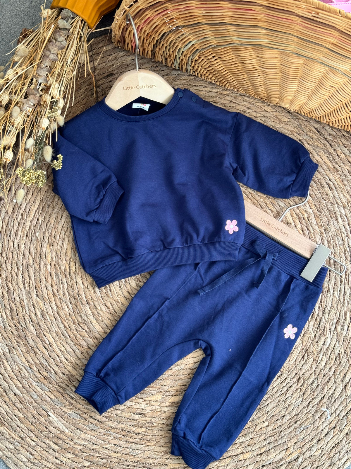 Basic Flower Set-Navy blue