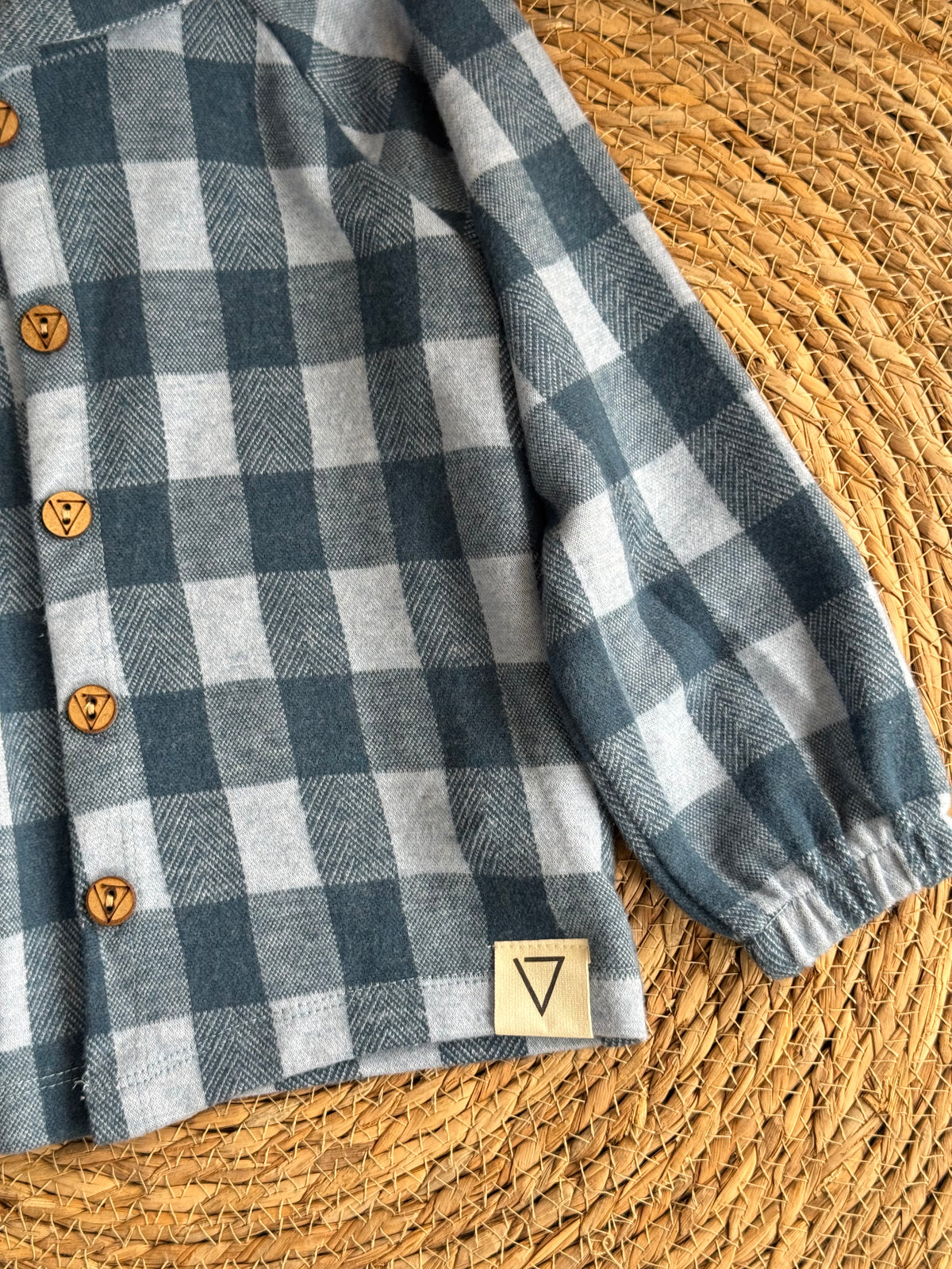 Blue & Grey Classic Plaid Button-Up Shirt