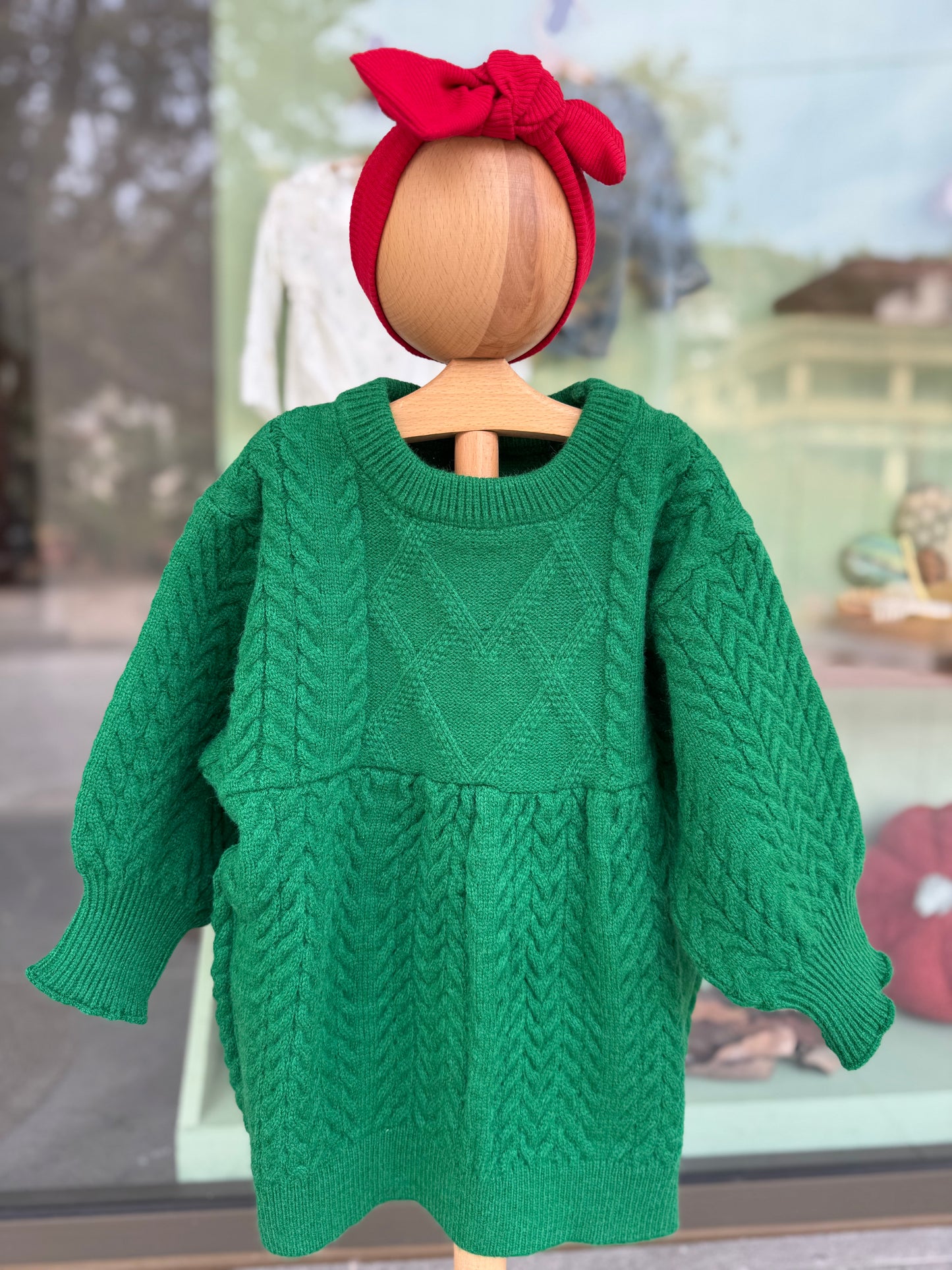 Emerald Knit Dress – Christmas Edition