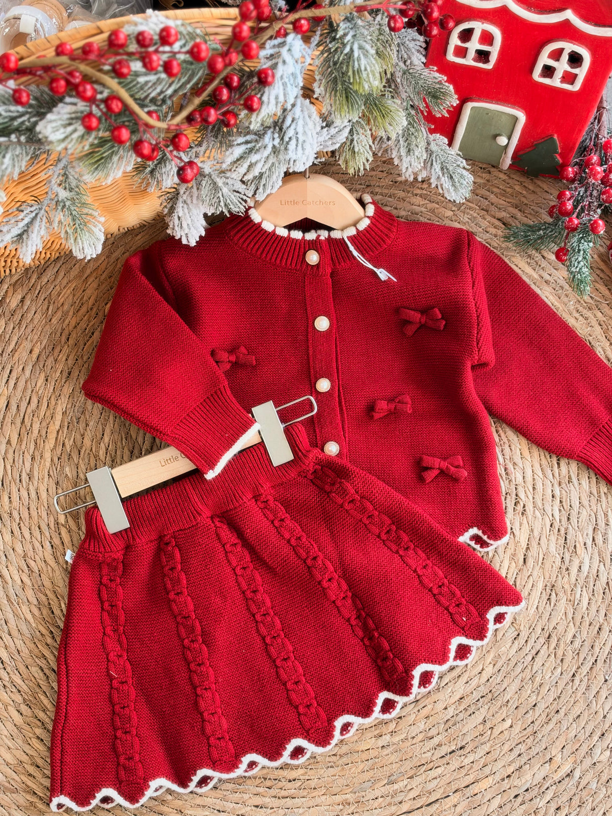 Holly Red Knitted Set
