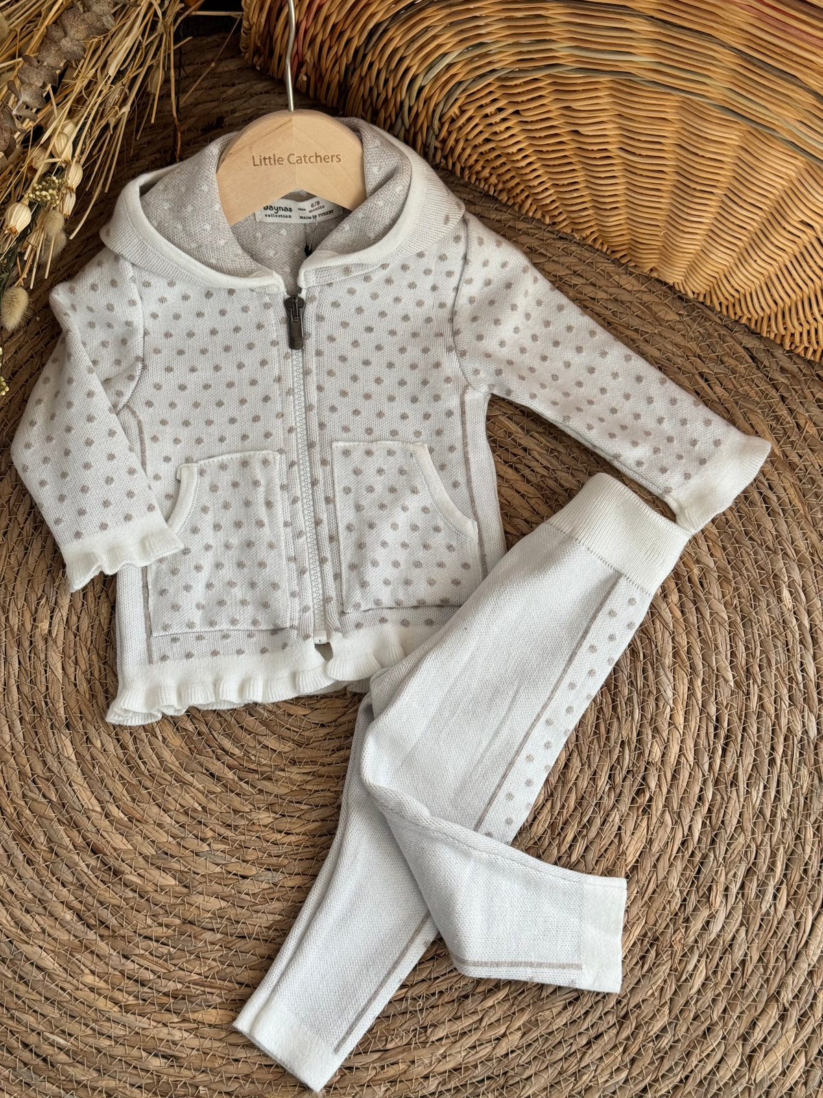 Polka Dot White Set