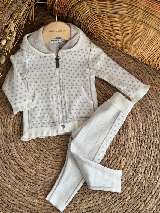 Polka Dot White Set