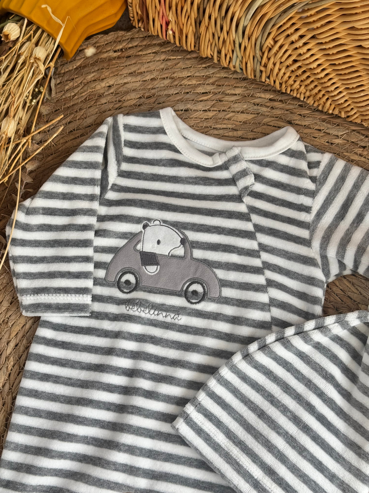 Car velvet Overall-Grey