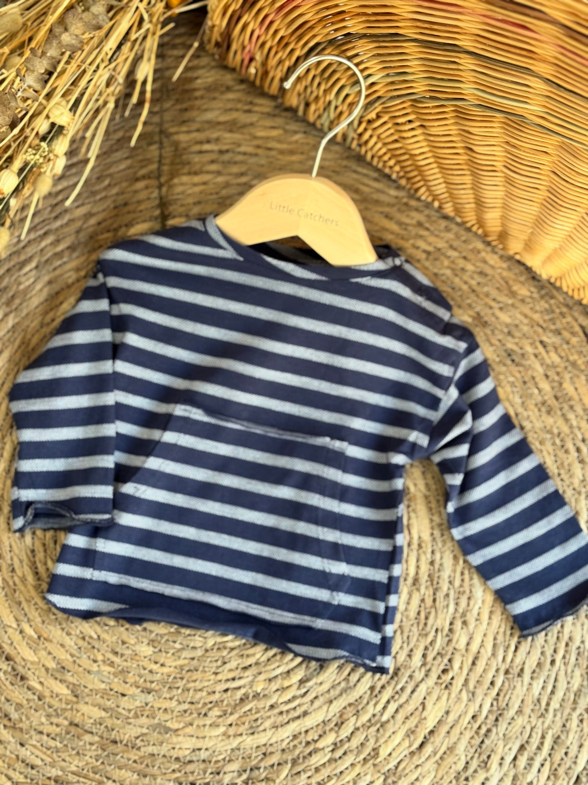 Striped Tshirt-Navy blue