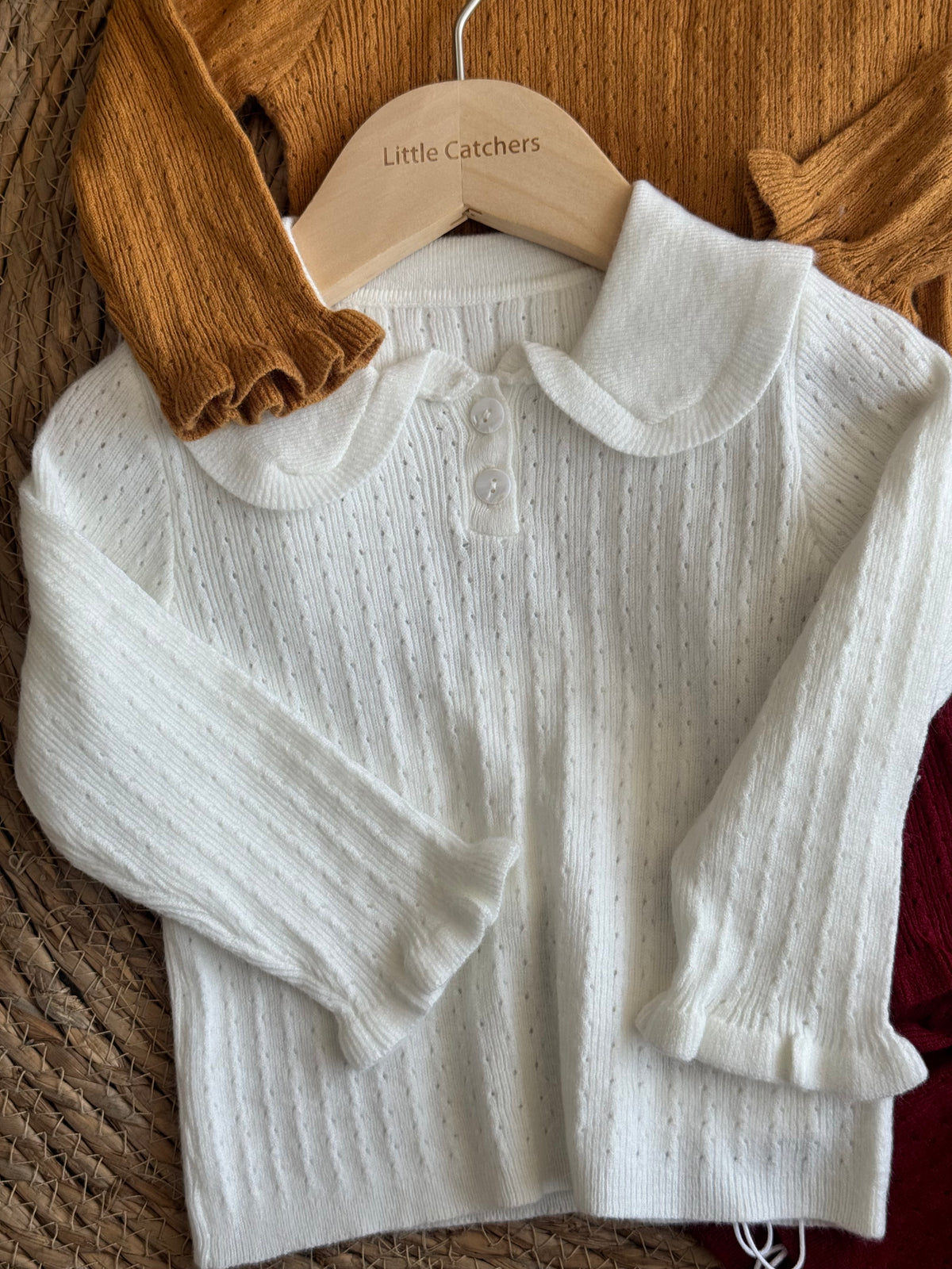 Ribbed Collared Top