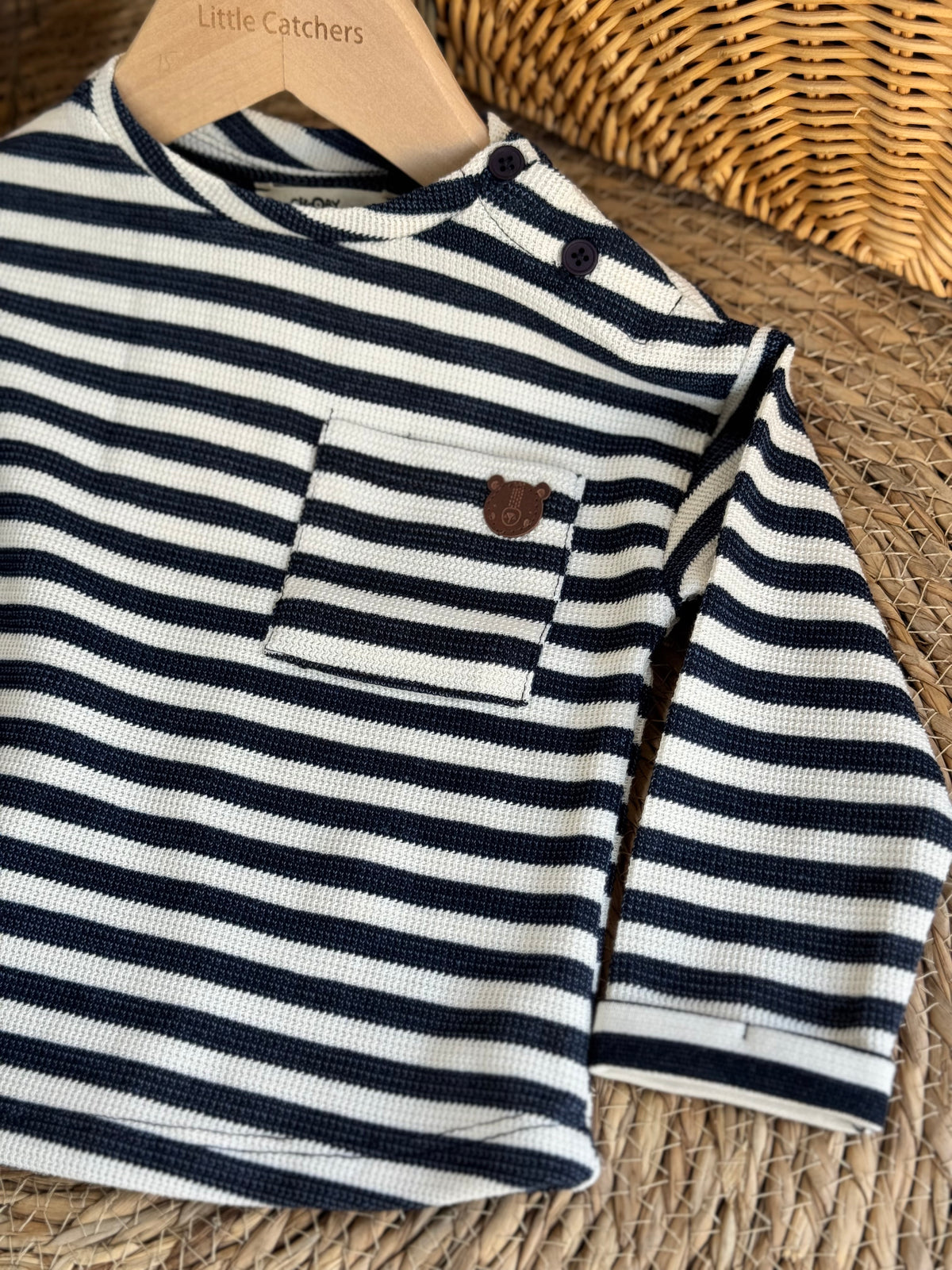 Striped Tshirt-White and black