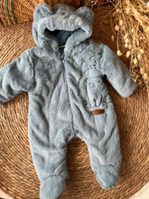 Load image into Gallery viewer, Baby Bear Furry Overall-Blue
