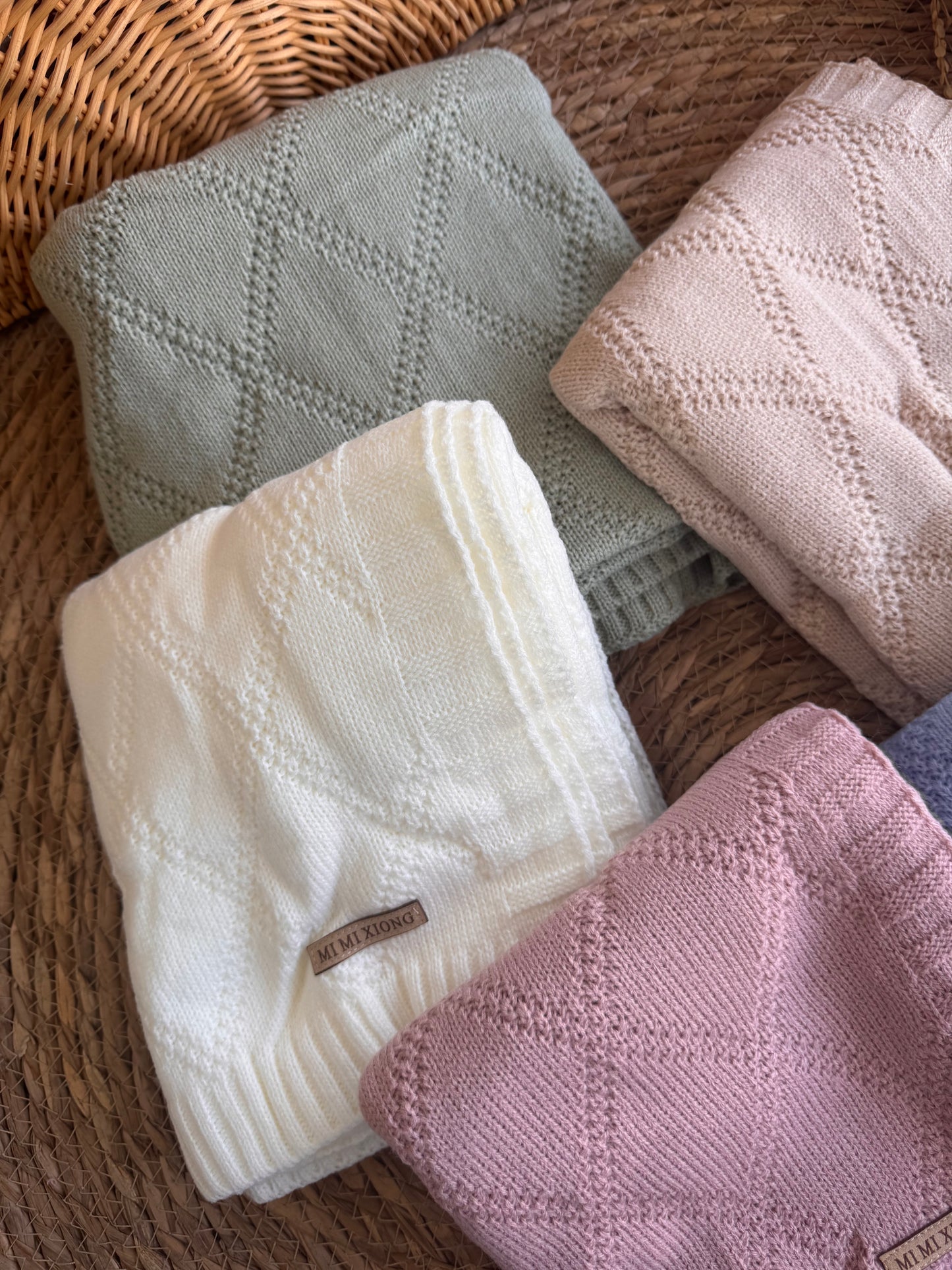 Diamond Knit Baby Blanket