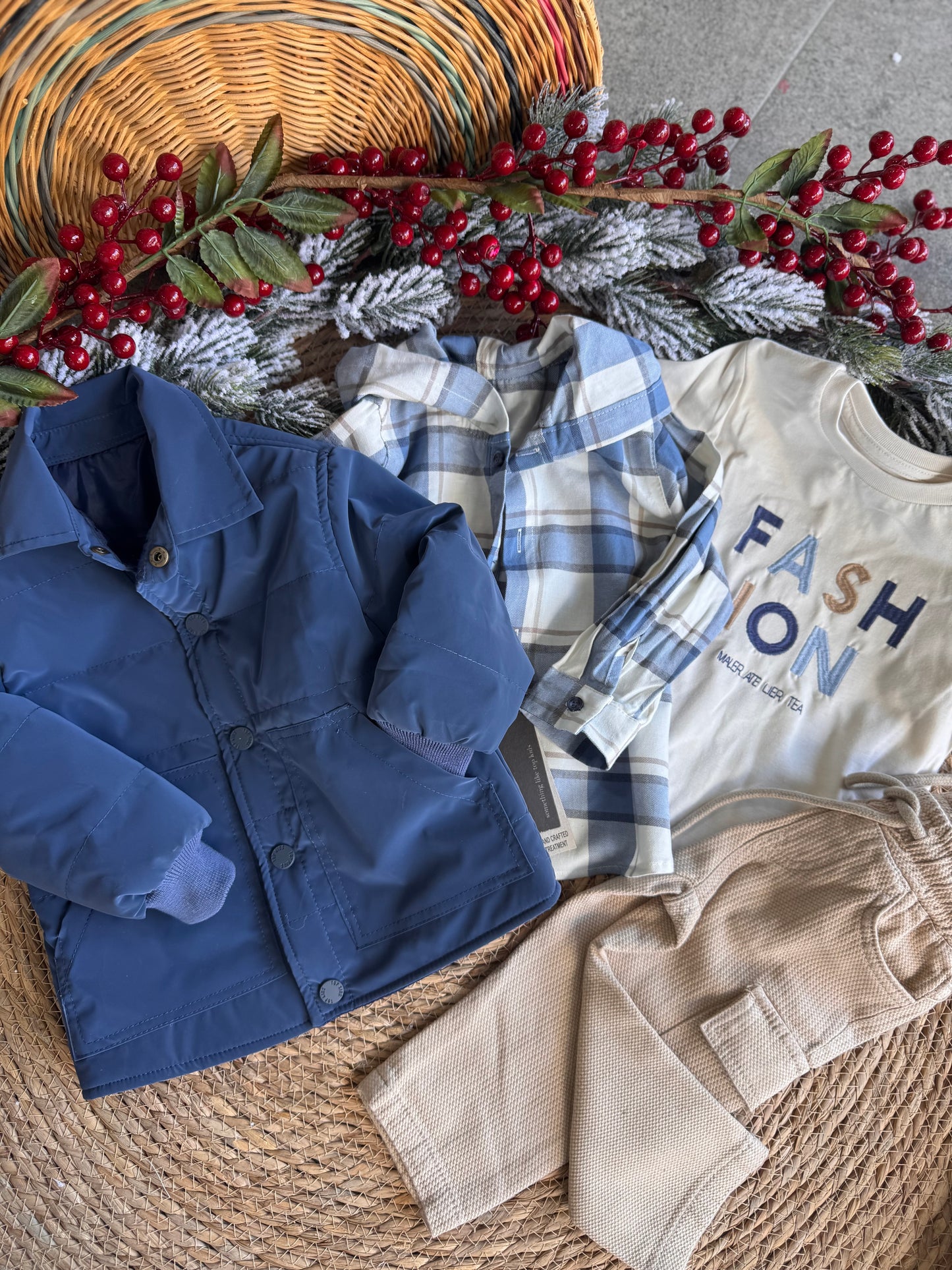 Little Winter Explorer 4-Piece Set – Blue & Beige