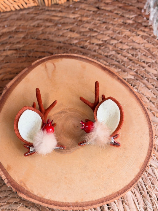 Reindeer Ears Christmas Hair Clips