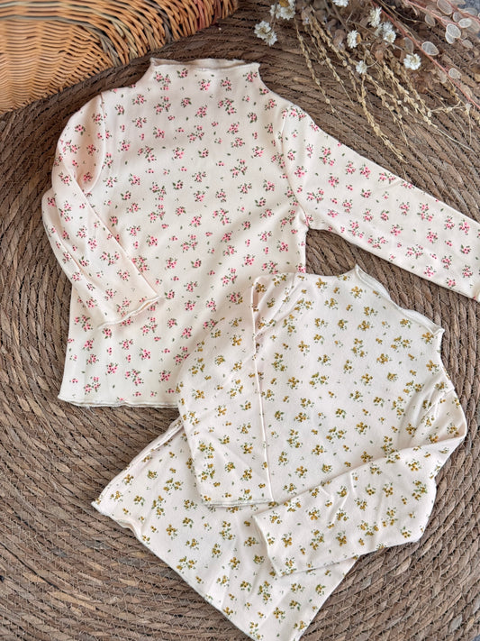 Little Blossom Ribbed Top
