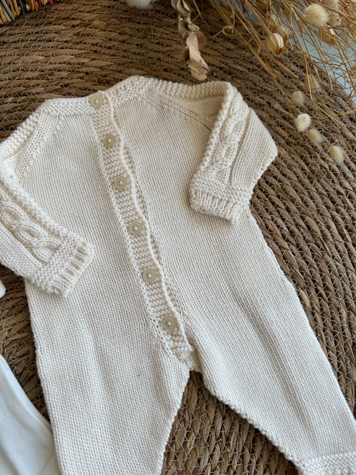 Knitted set of 3 pieces - Beige