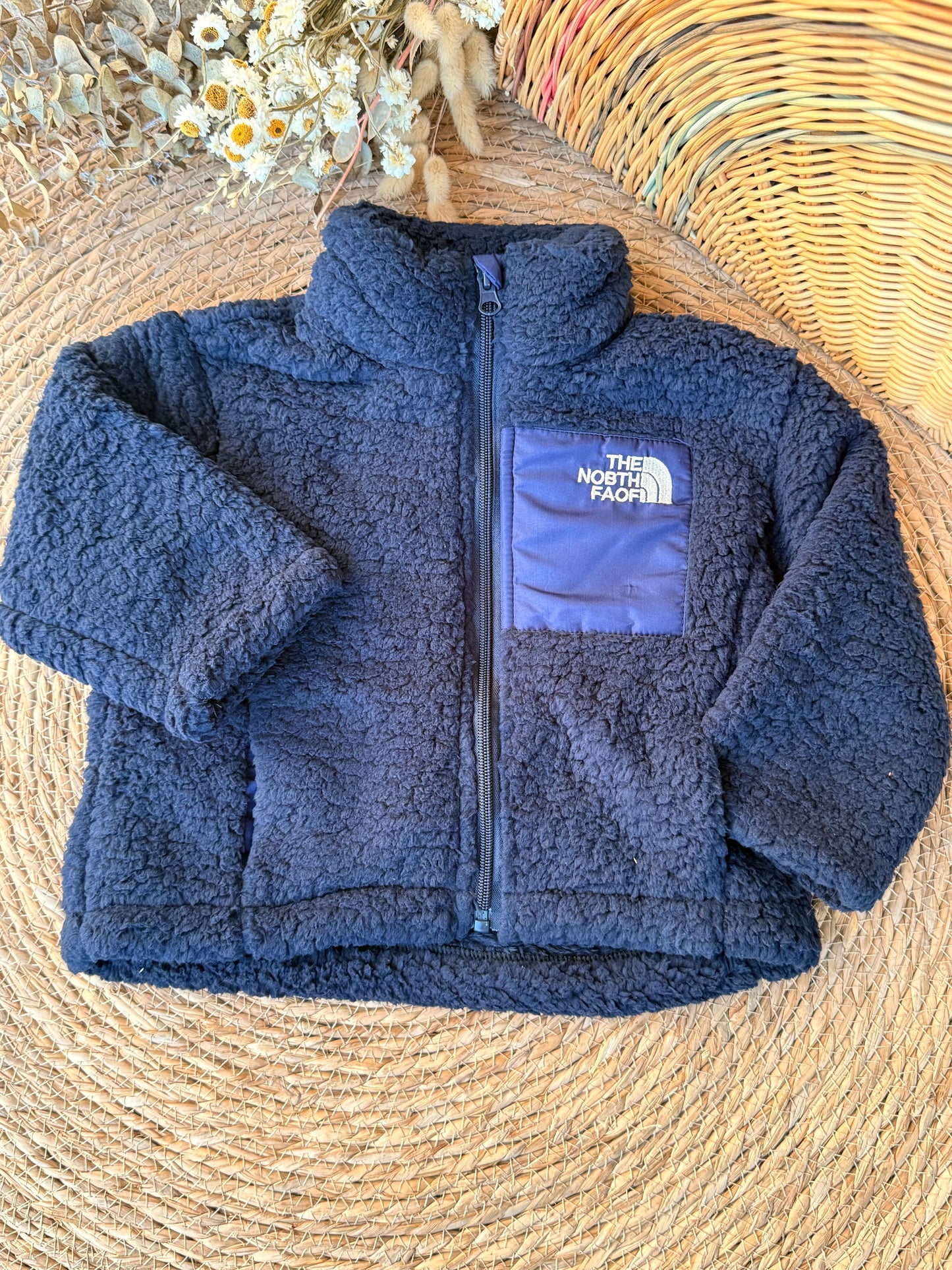 Kids Sherpa Fleece Jacket – Navy
