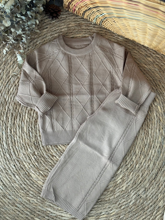 Knitted Beige Set