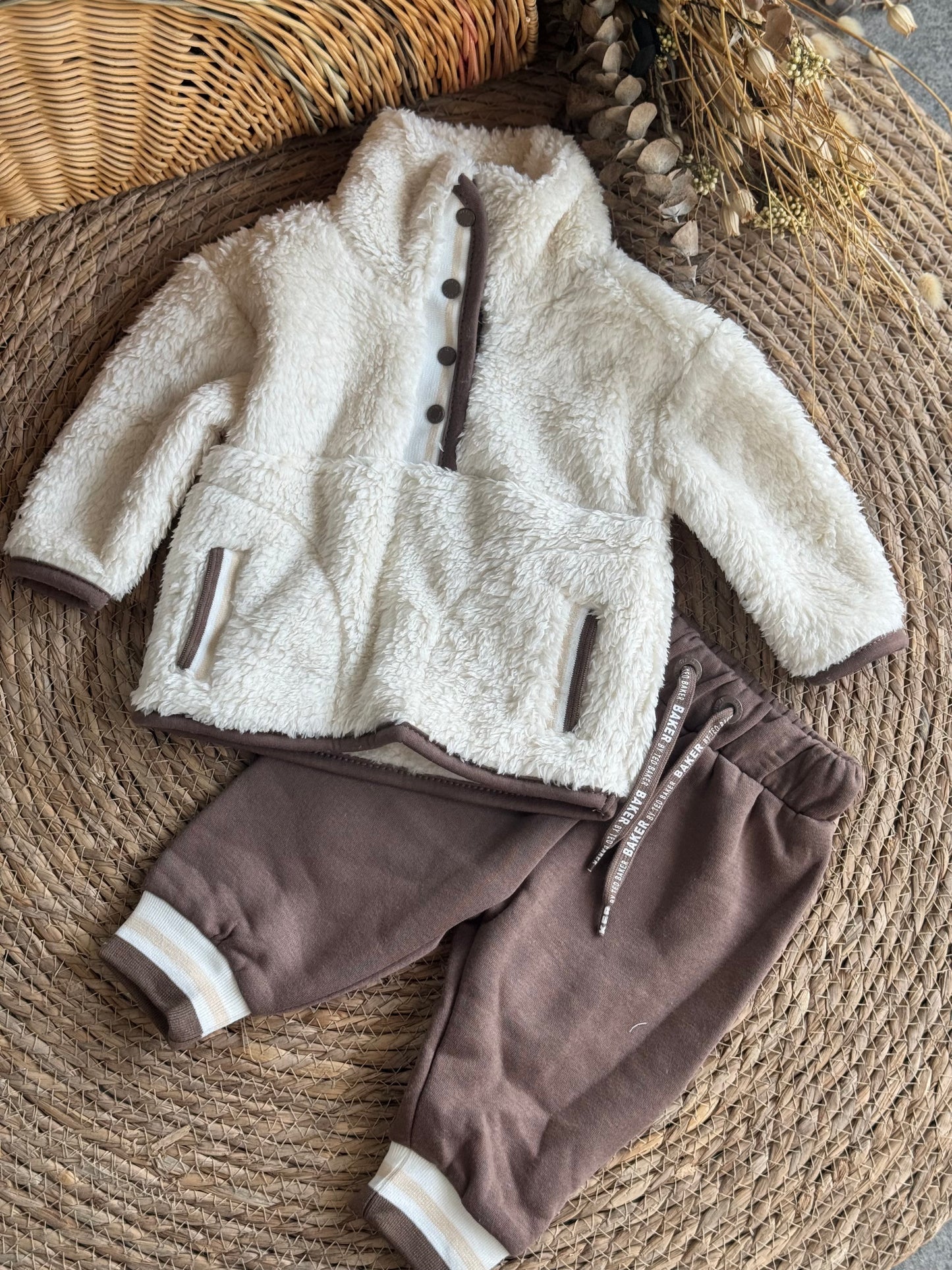 Sherpa Jogger Set - Brown