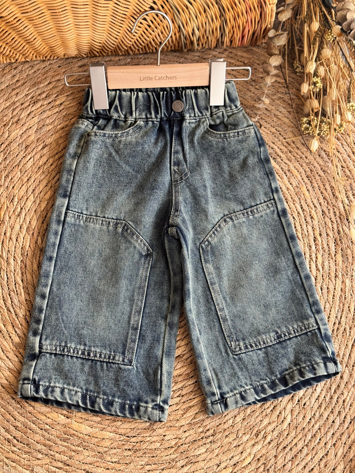 Washed Denim Pants