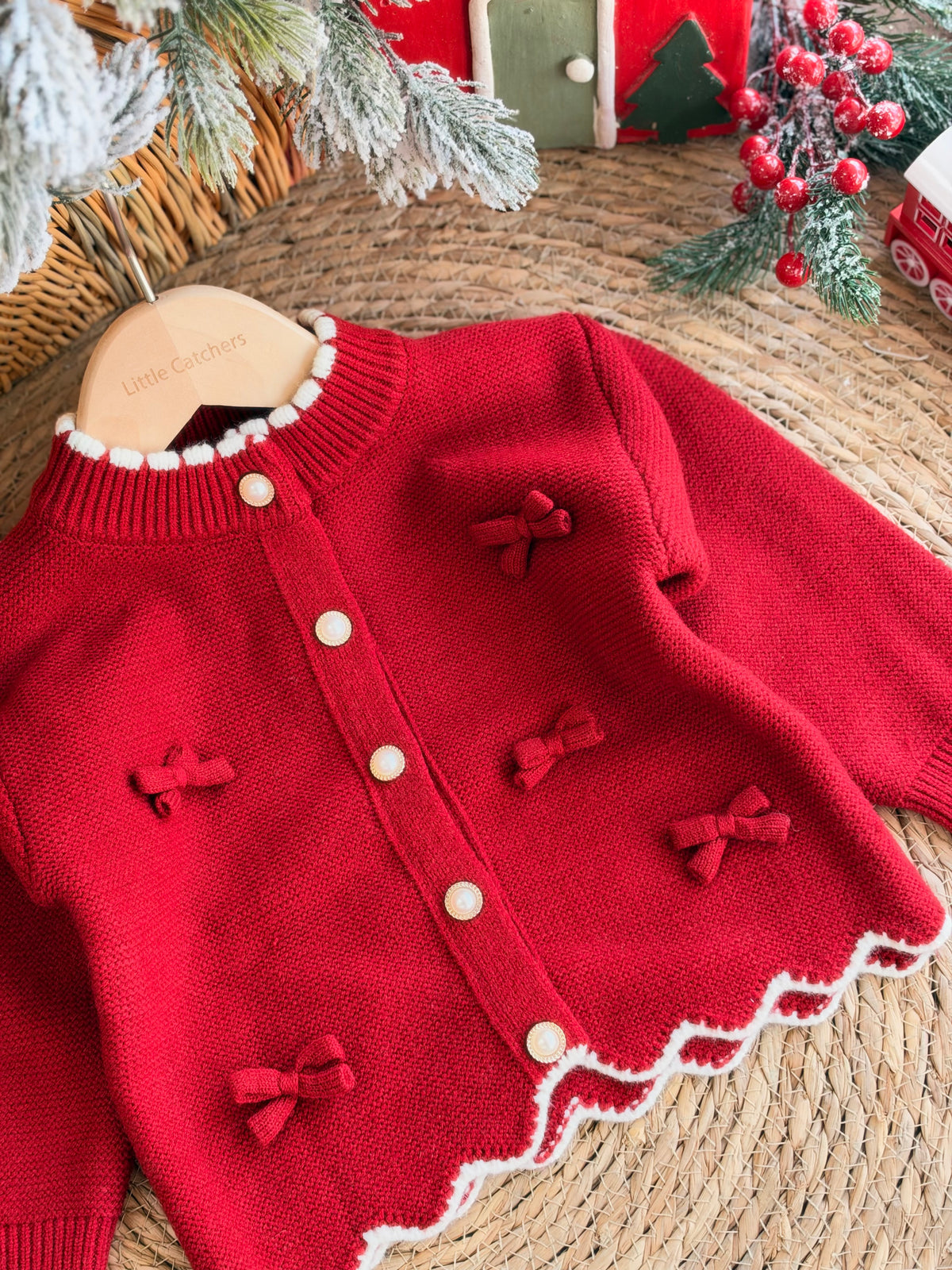 Holly Red Knitted Set