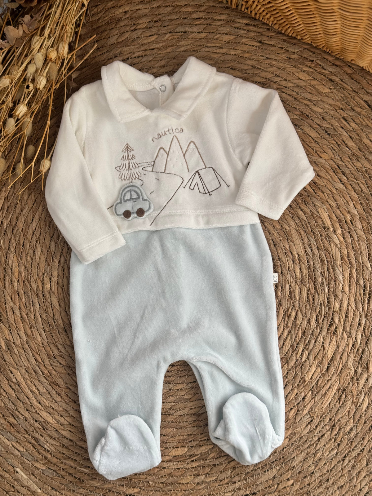 Forest Velvet Overall - Blue