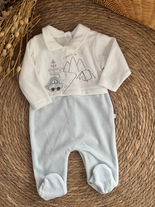 Forest Velvet Overall - Blue