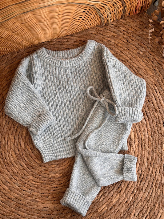 The Cozy Cotton Knit Set
–Light blue