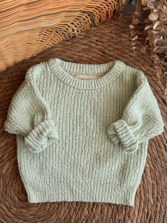 The Cozy Baby Sweater –Mint