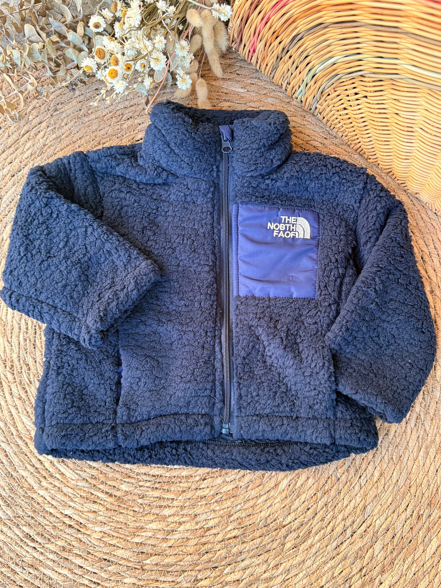 Kids Sherpa Fleece Jacket – Navy
