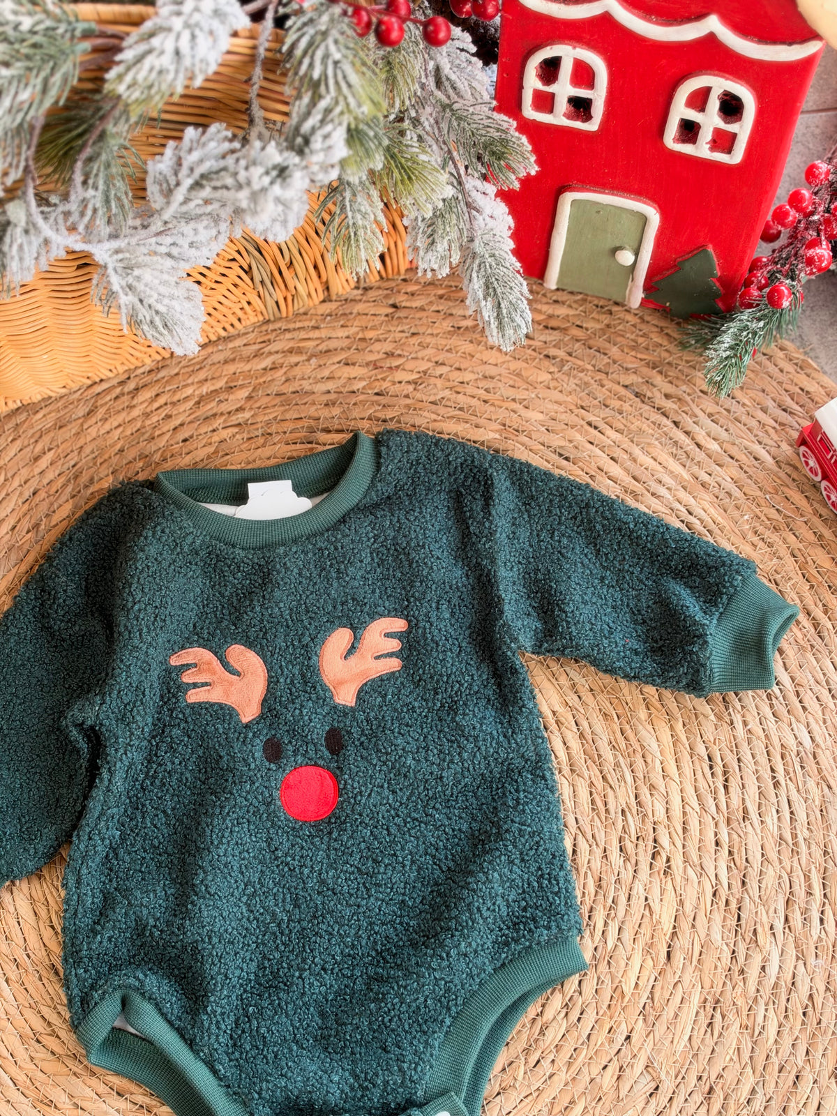Reindeer Sherpa Romper