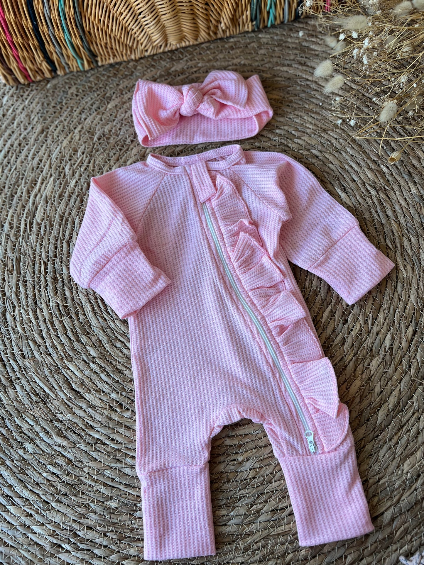 Nivine Overall with Headband-Pink