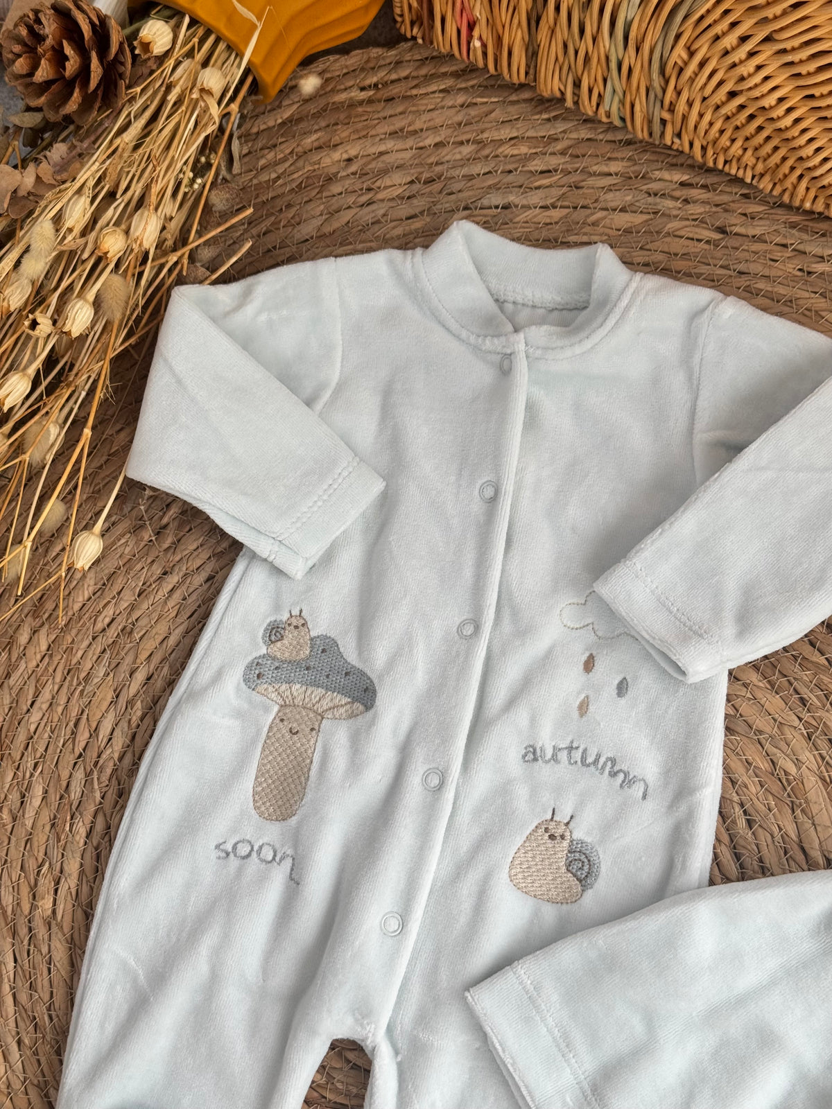 Autumn Velvet Overall-Blue