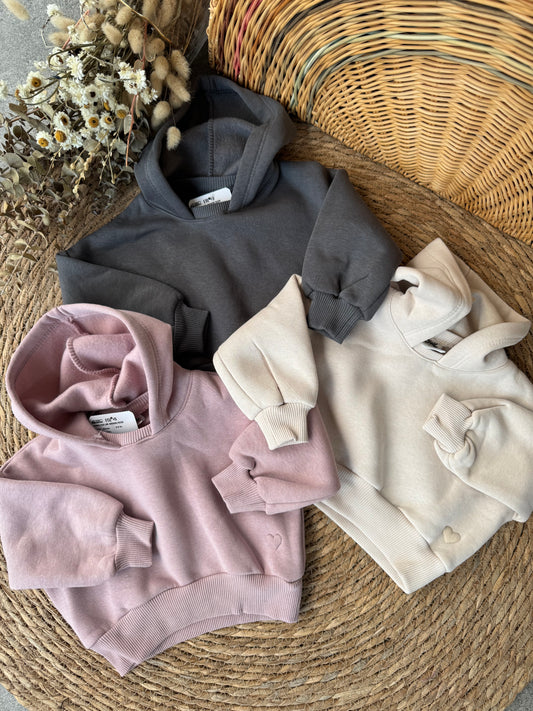 Mini Heart Fleece Hoodie