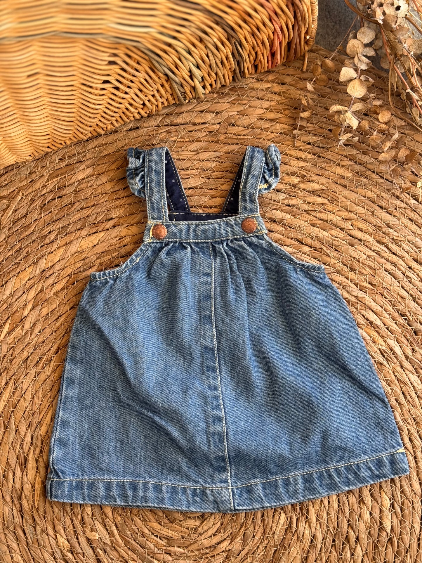 Baby Denim Pinafore Dress