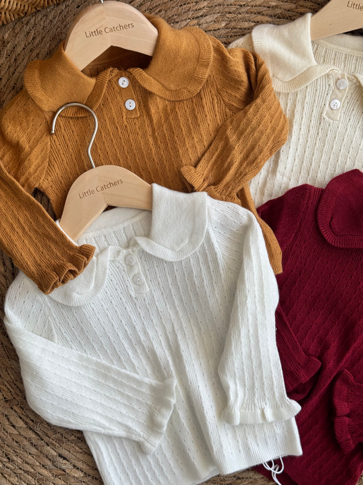 Ribbed Collared Top