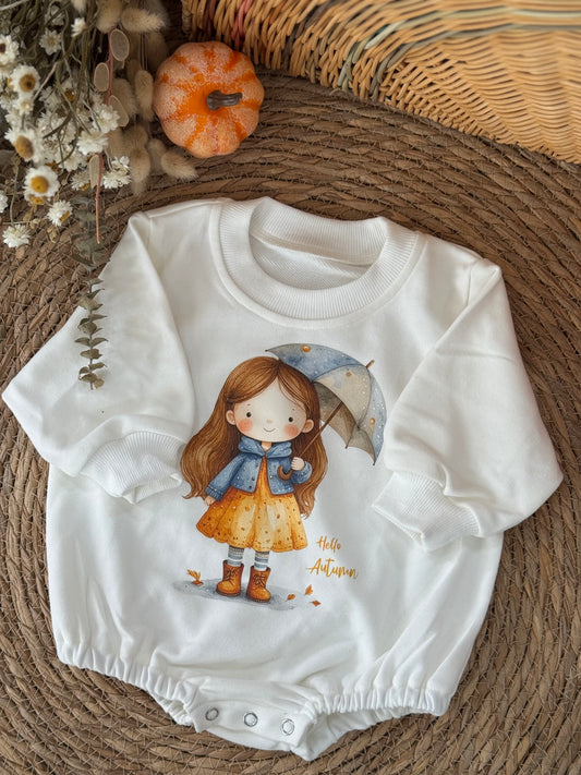 Hello Autumn baby romper