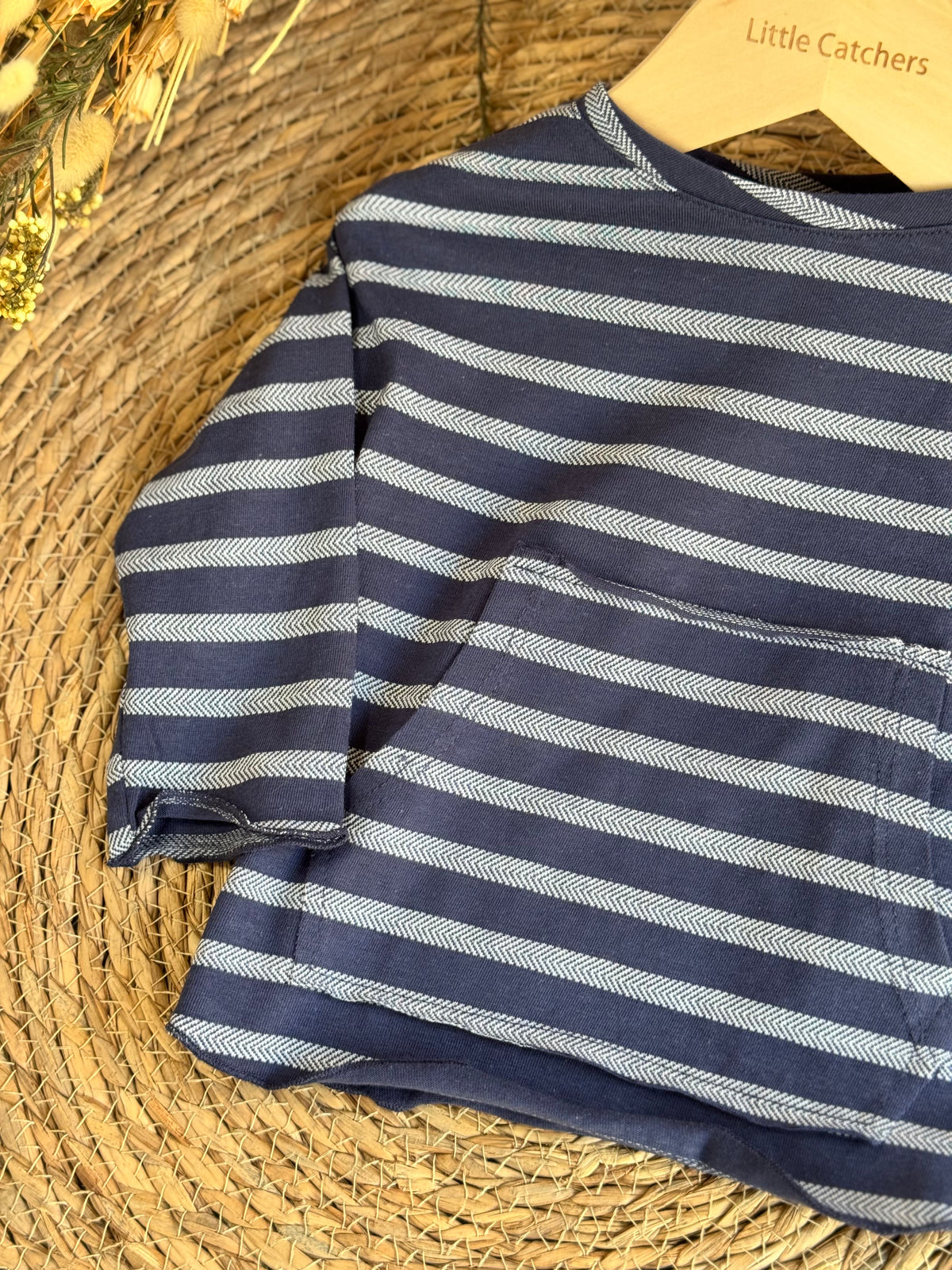 Striped Tshirt-Navy blue