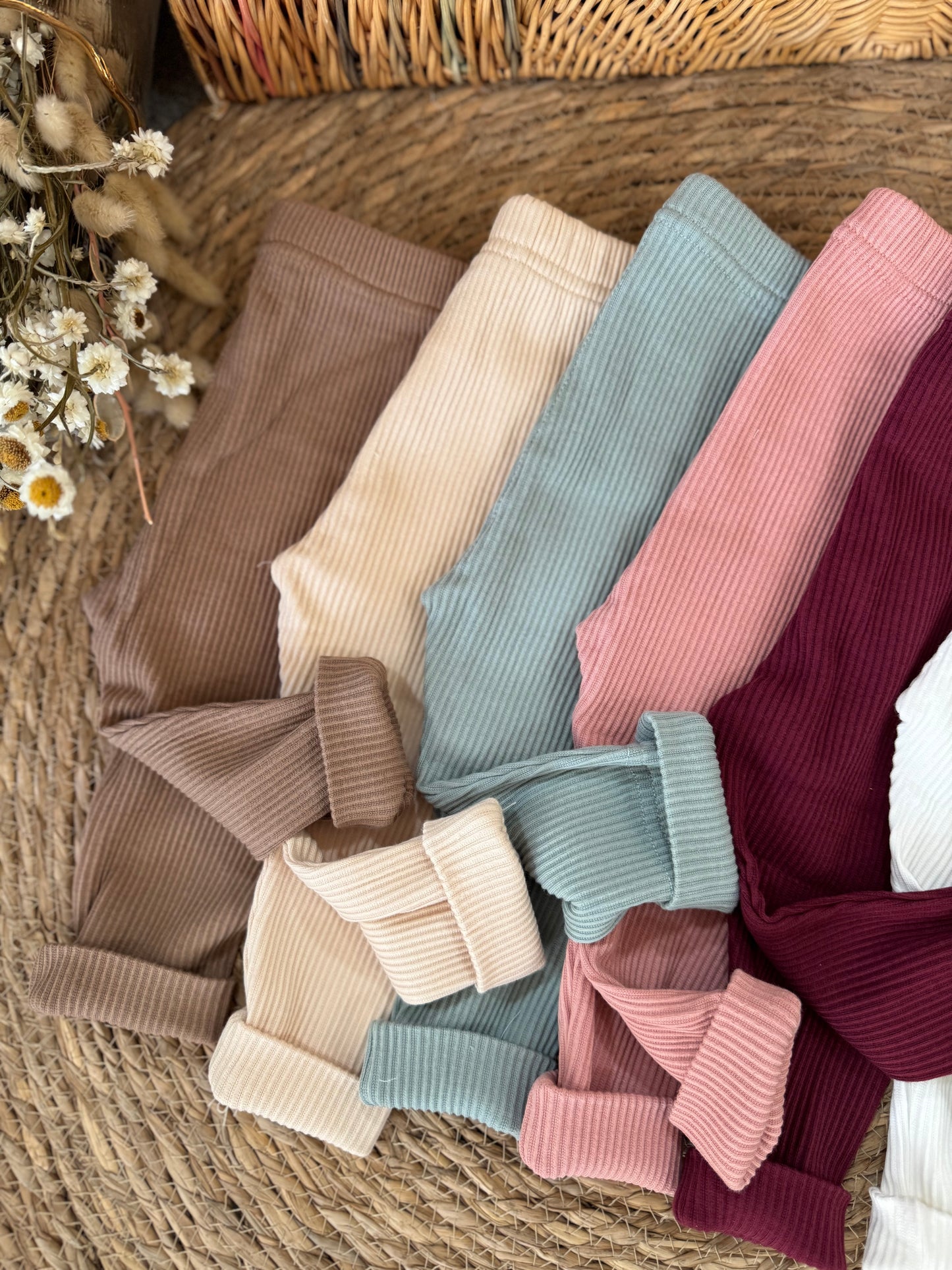 Ribbed Cotton Leggings