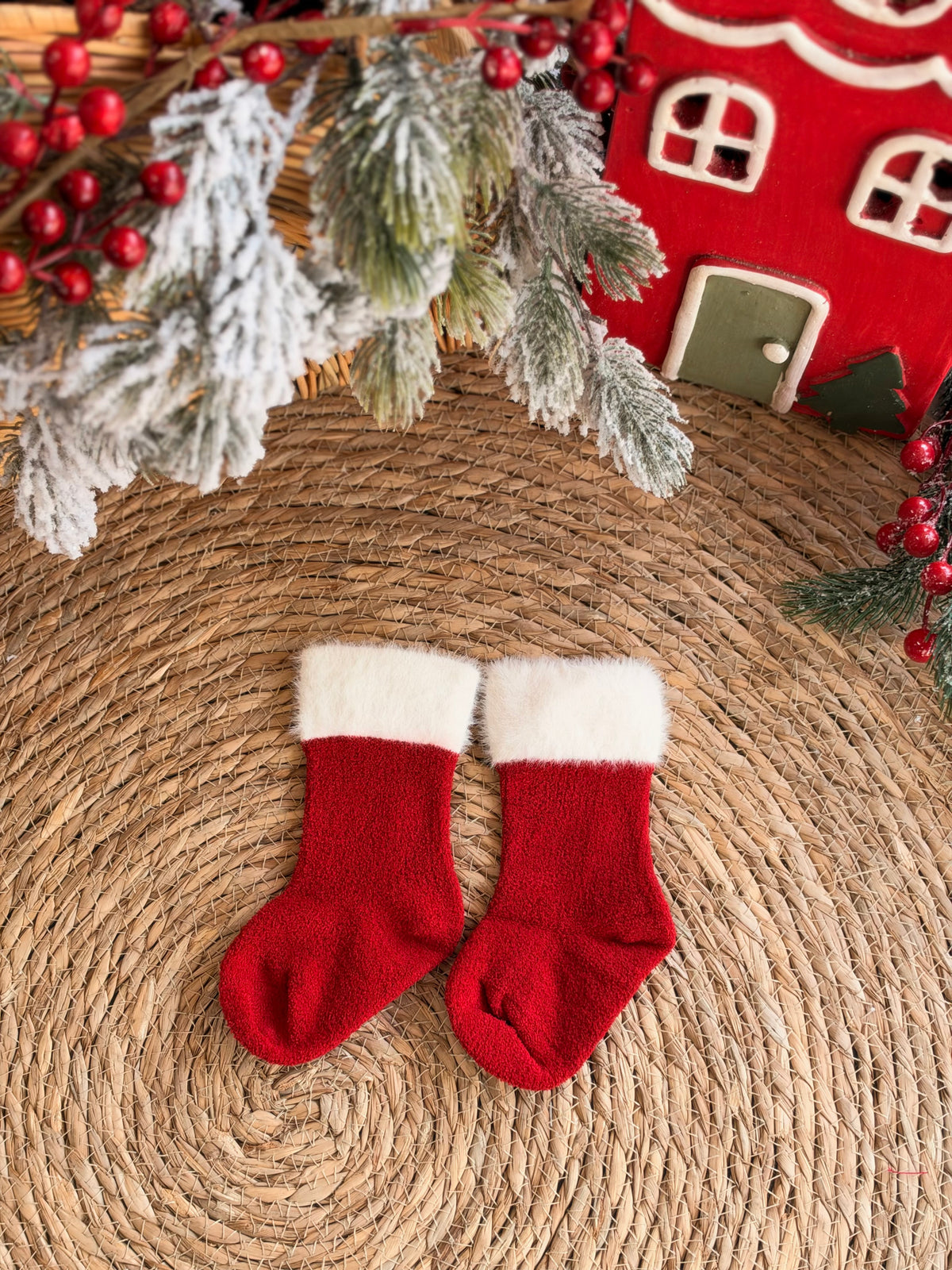 Santa Fuzzy Socks