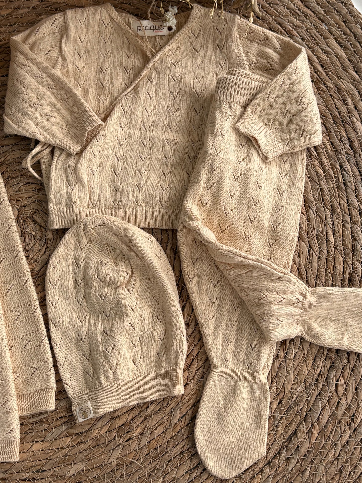 Little Haven Knit Set of 4pcs-Beige