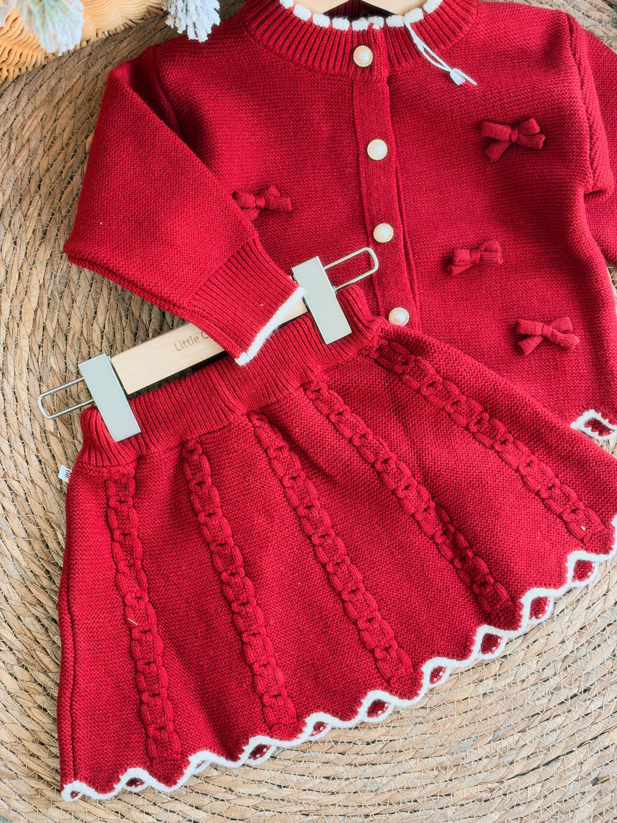 Holly Red Knitted Set