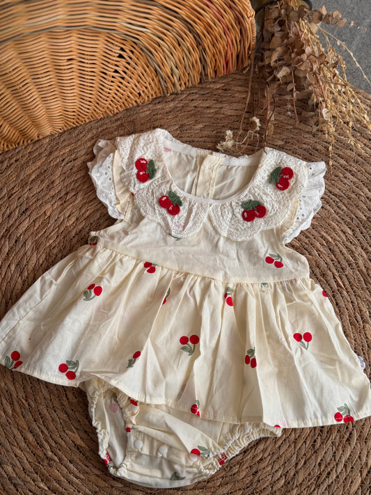 Cherry Lace Romper