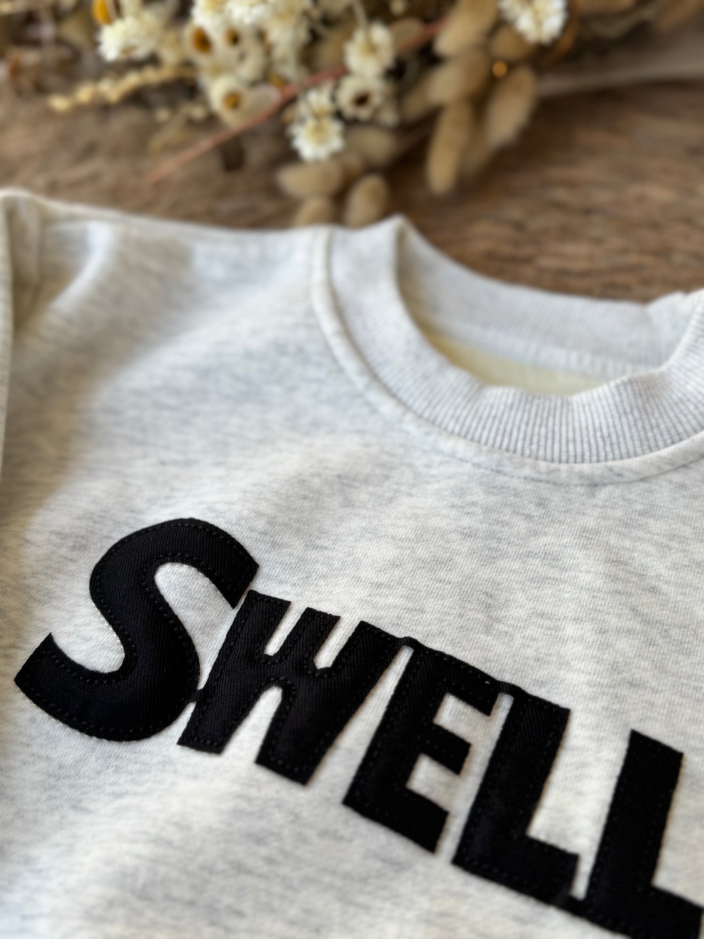 Kids’ “Swell” Fleece-Lined Sweatshirt – Grey