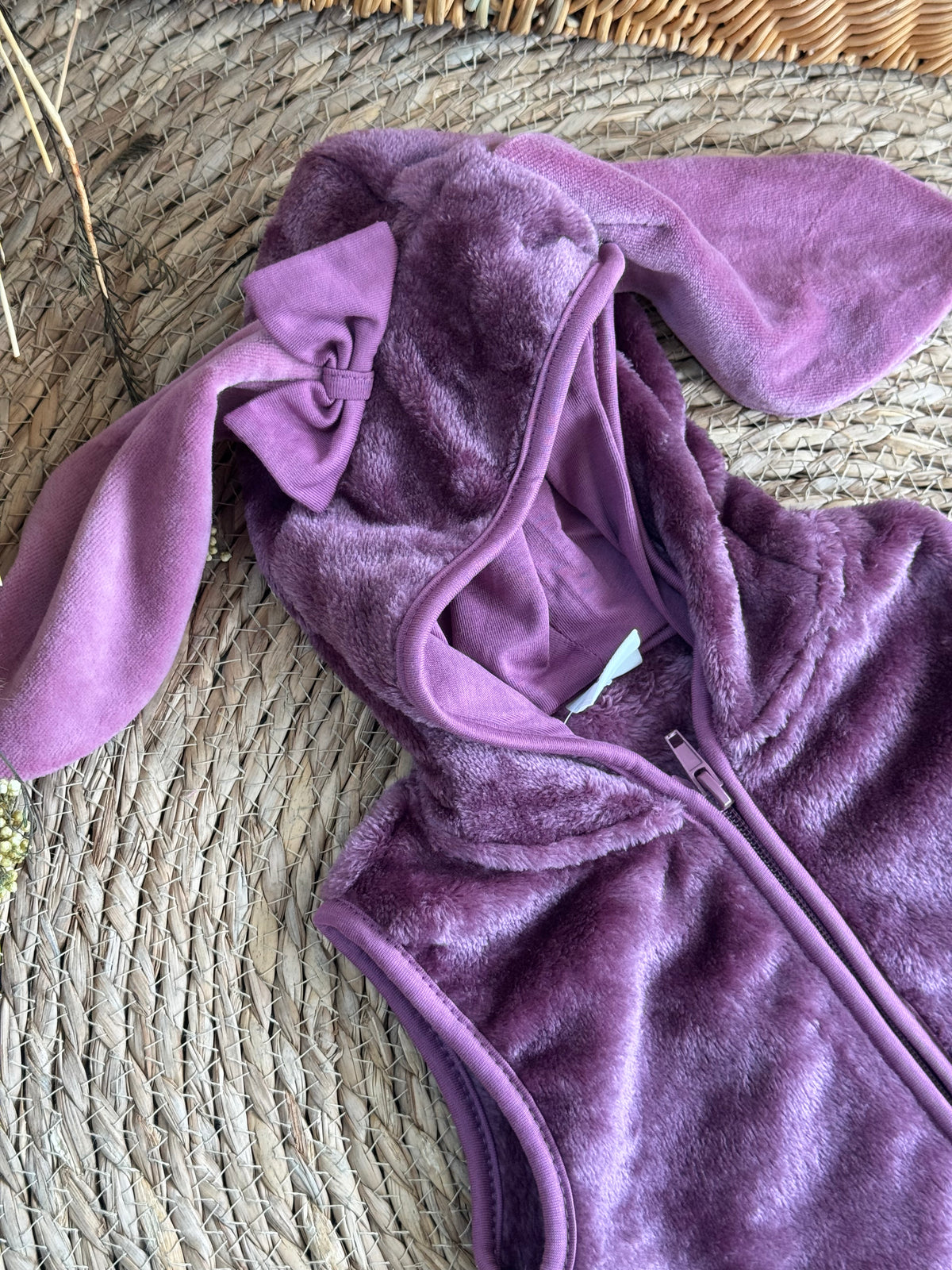 Bunny Velvet Vest-Purple