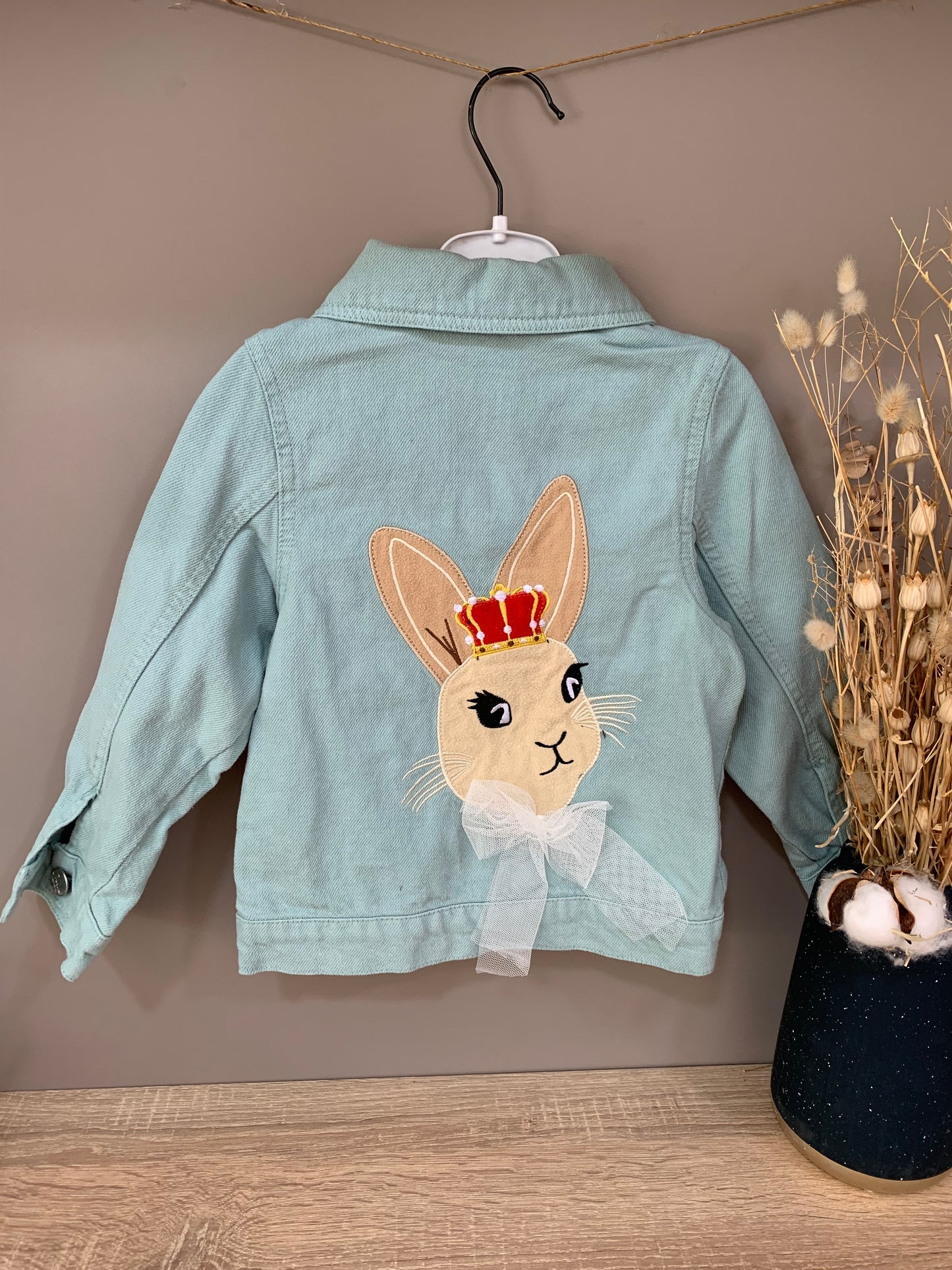 Bunny Denim Jacket - Mint