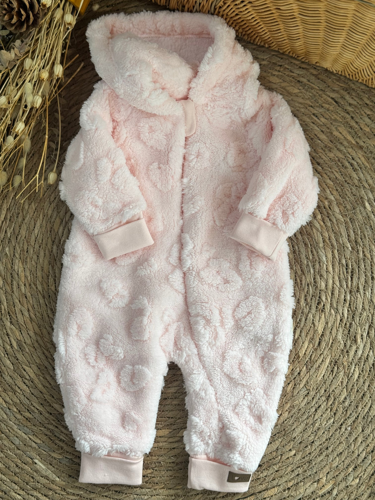 Floral Hooded Overall-Pink