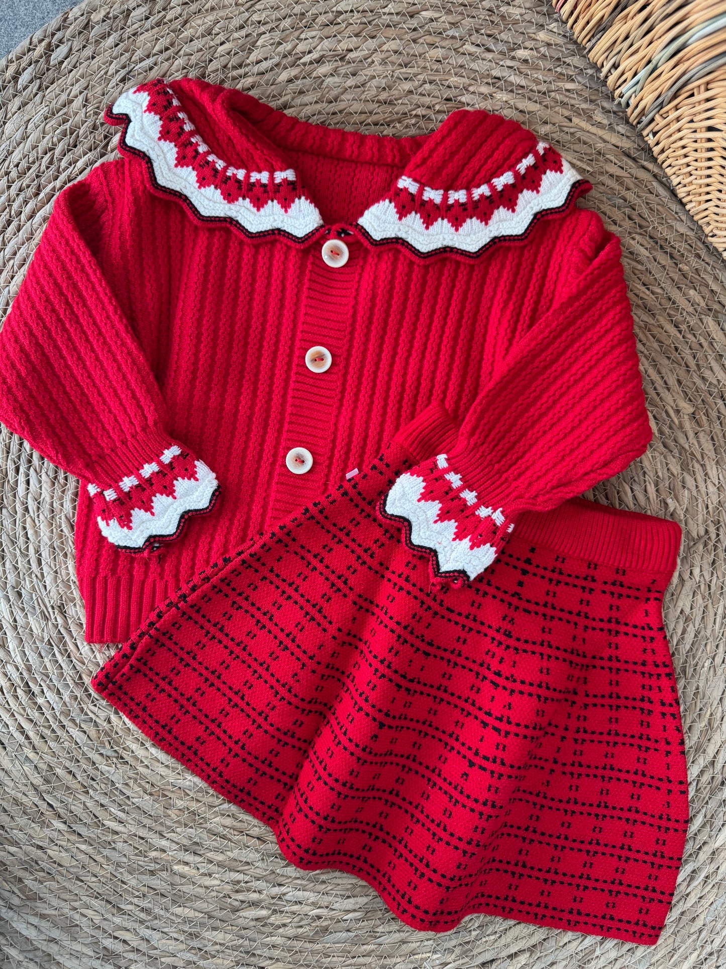 Red Fair Isle Knit Set – Holiday Edition