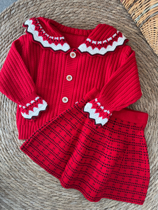 Red Fair Isle Knit Set – Holiday Edition