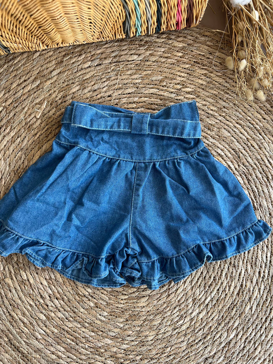 Ruffles Denim Short